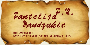 Pantelija Mandžukić vizit kartica